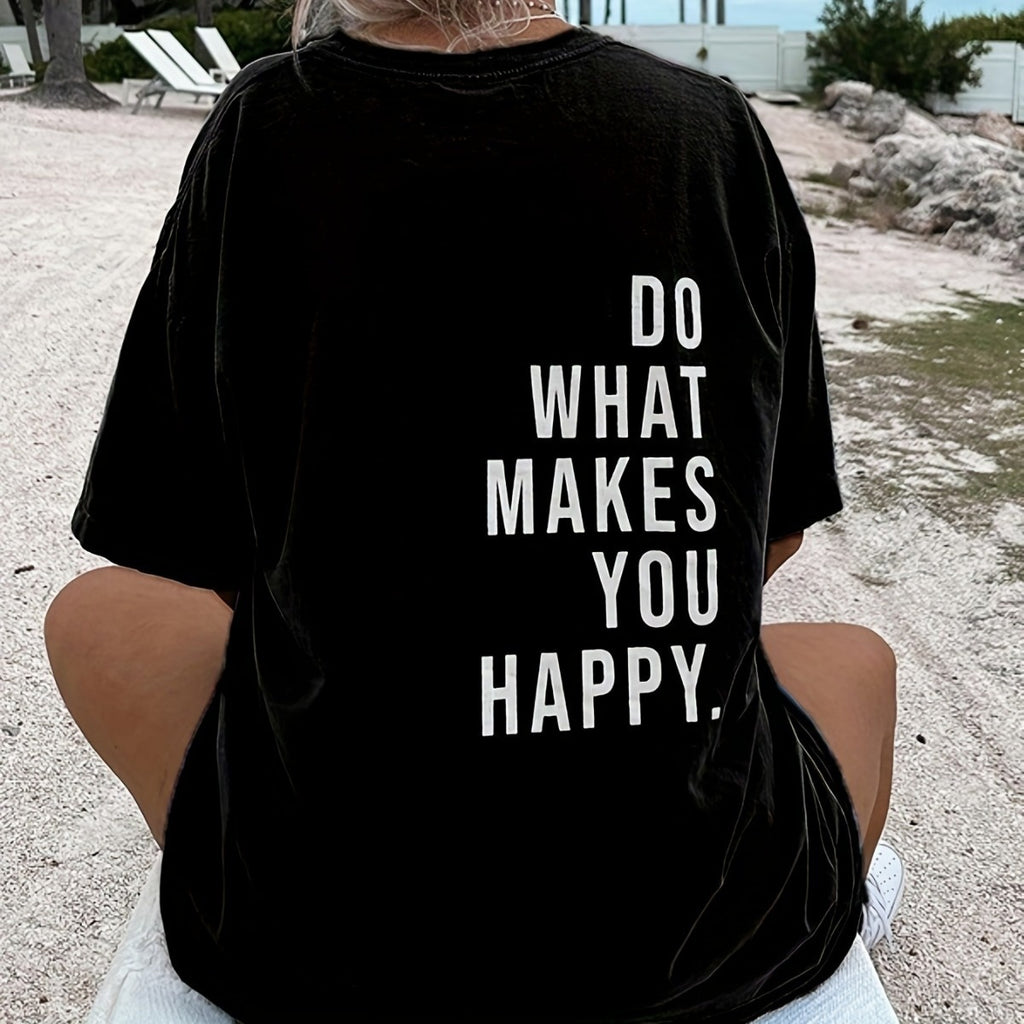 Playera Casual con Estampado "DO WHAT" para Mujer