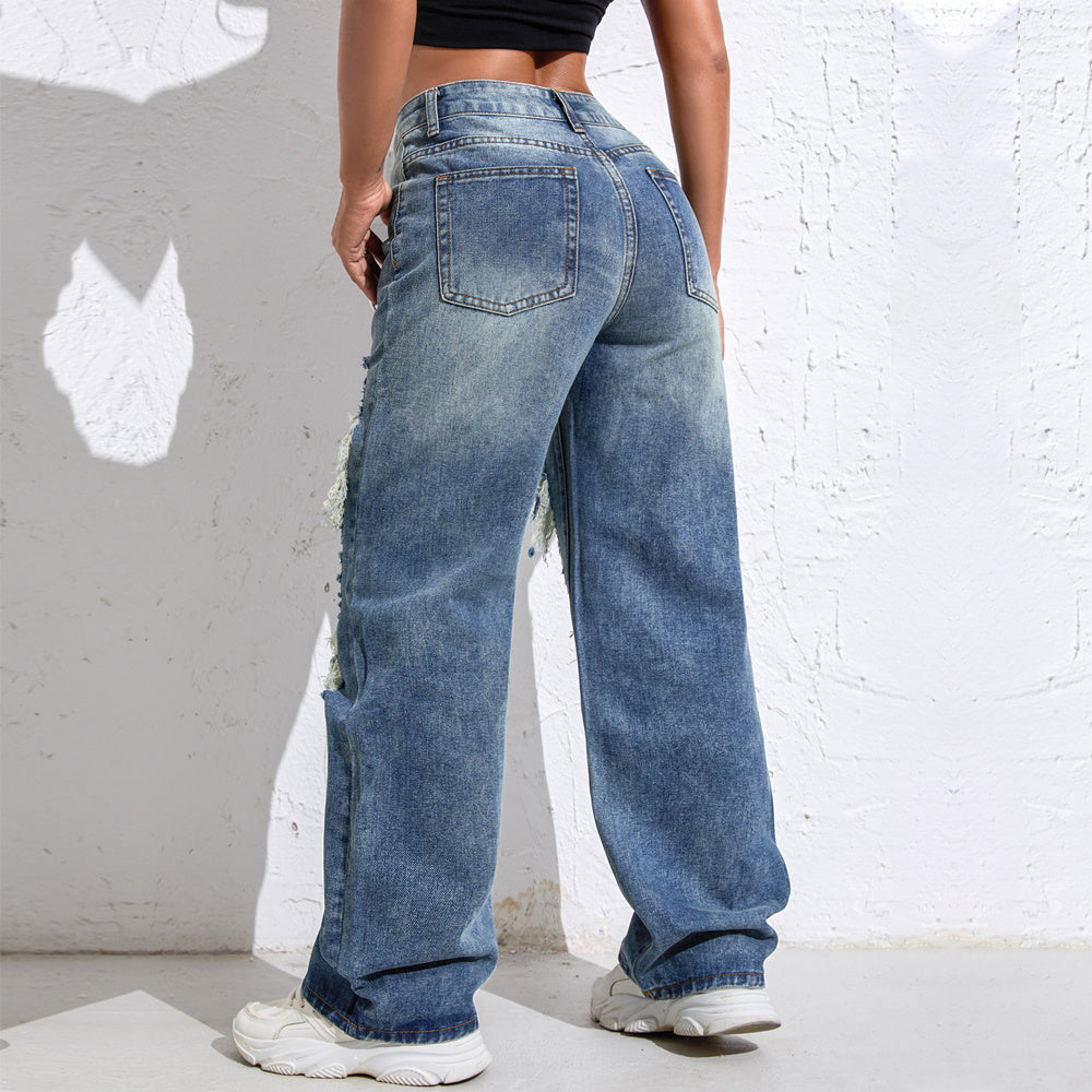 Jeans estilo americano, anchos, vintage y con onda relajada