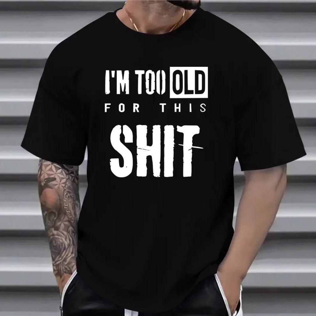 Camiseta corta para hombre con diseño de letras