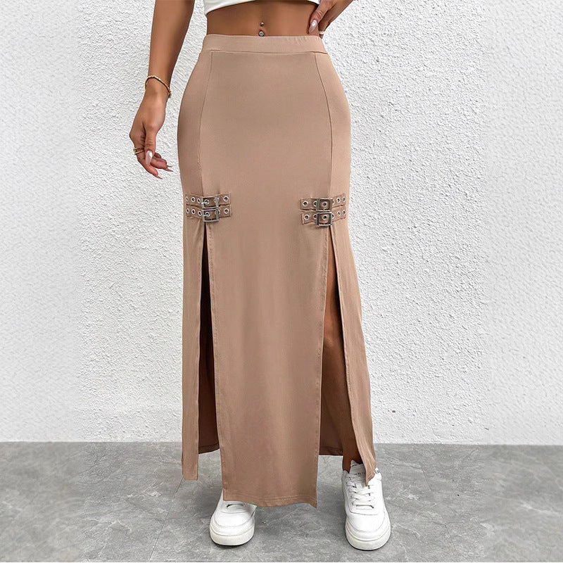 Falda Street Entallada con Abertura Alta – Estilo Sheath