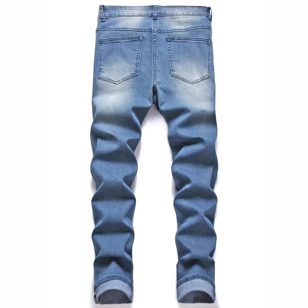 Jeans rasgados estilo urbano para hombre
