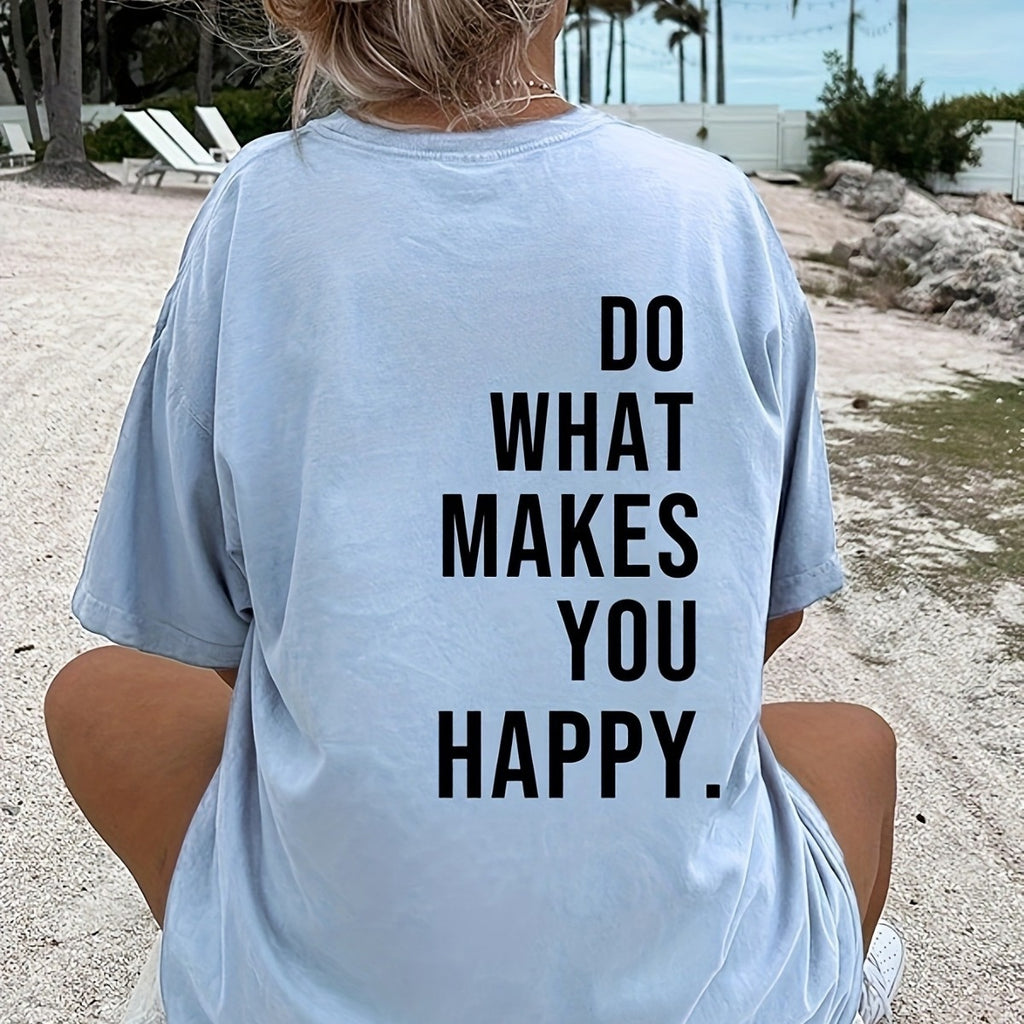 Playera Casual con Estampado "DO WHAT" para Mujer