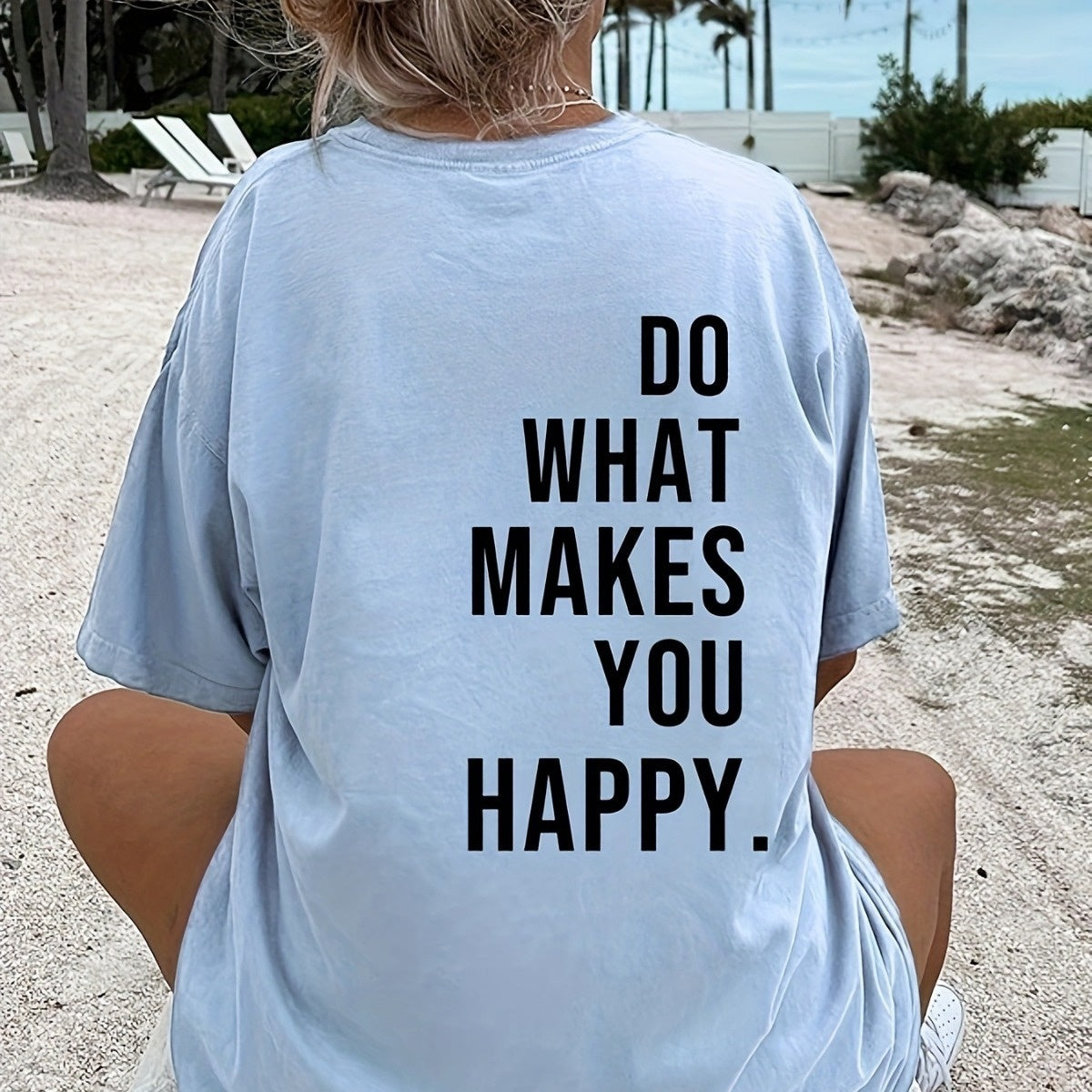 Playera Casual con Estampado "DO WHAT" para Mujer