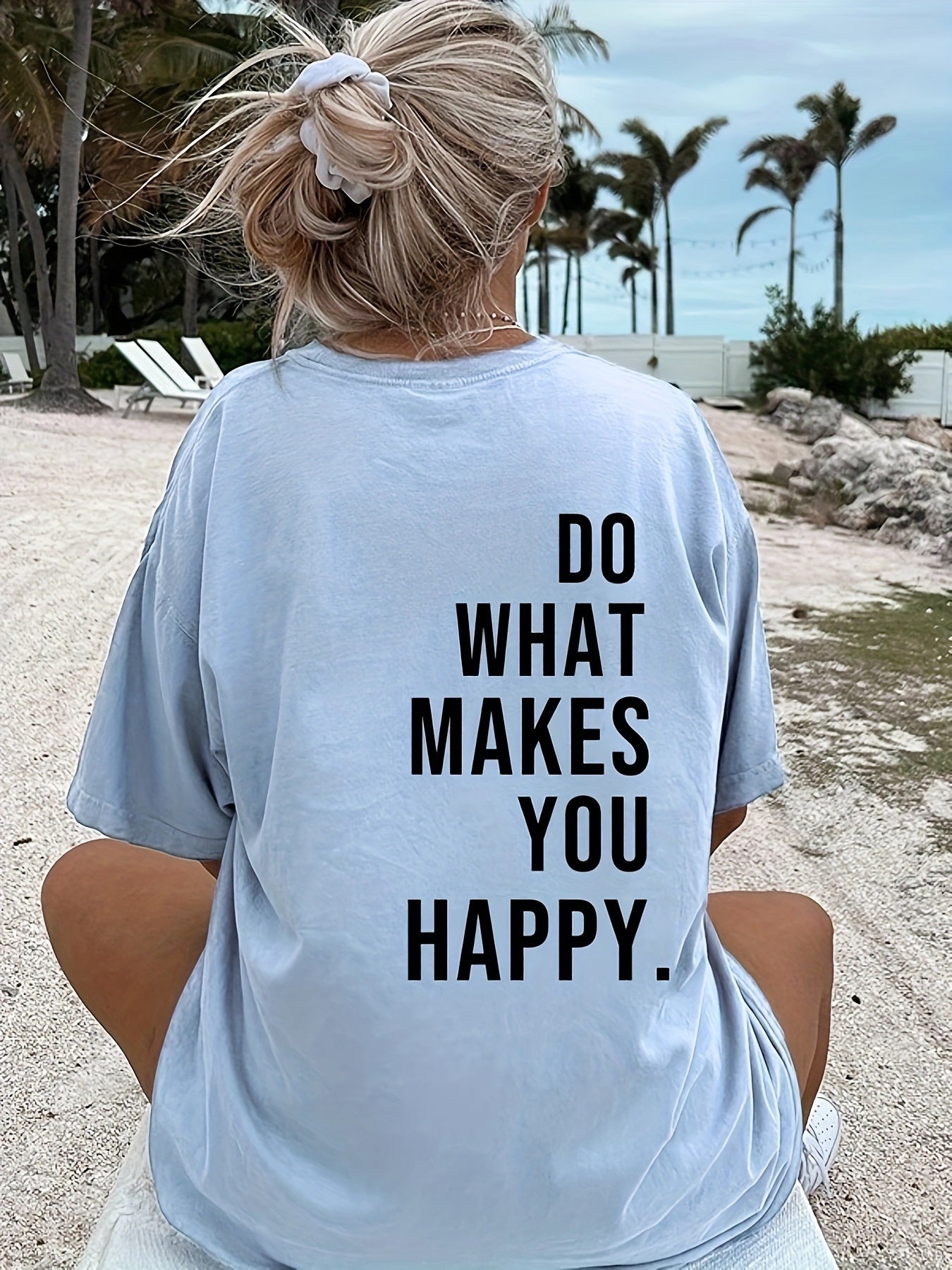 Playera Casual con Estampado "DO WHAT" para Mujer