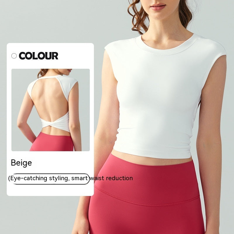 Top Corto Sexy Sin Espalda con Acolchado Fijo en el Pecho
