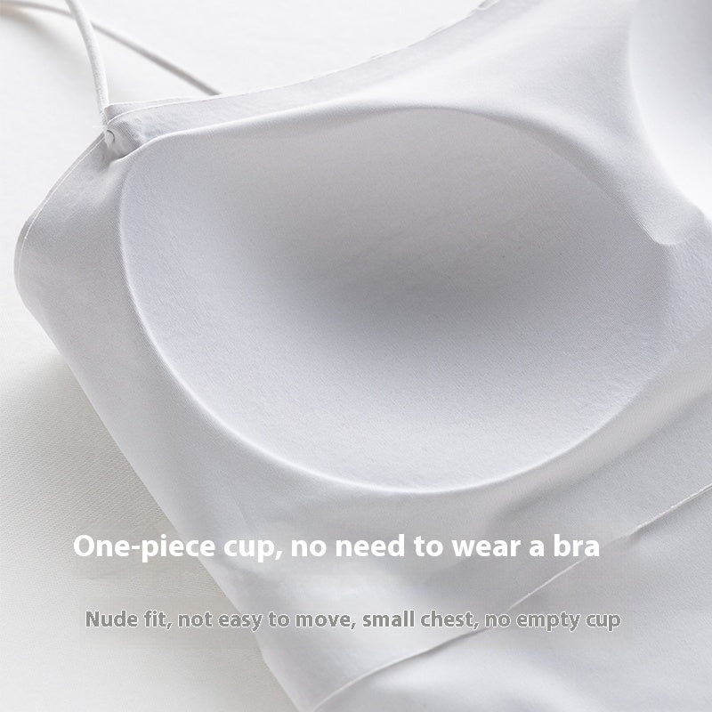 Top base tubo con almohadilla para brasier y tirantes para moldear la espalda – Ropa interior de verano para mujer