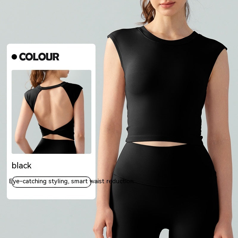 Top Corto Sexy Sin Espalda con Acolchado Fijo en el Pecho