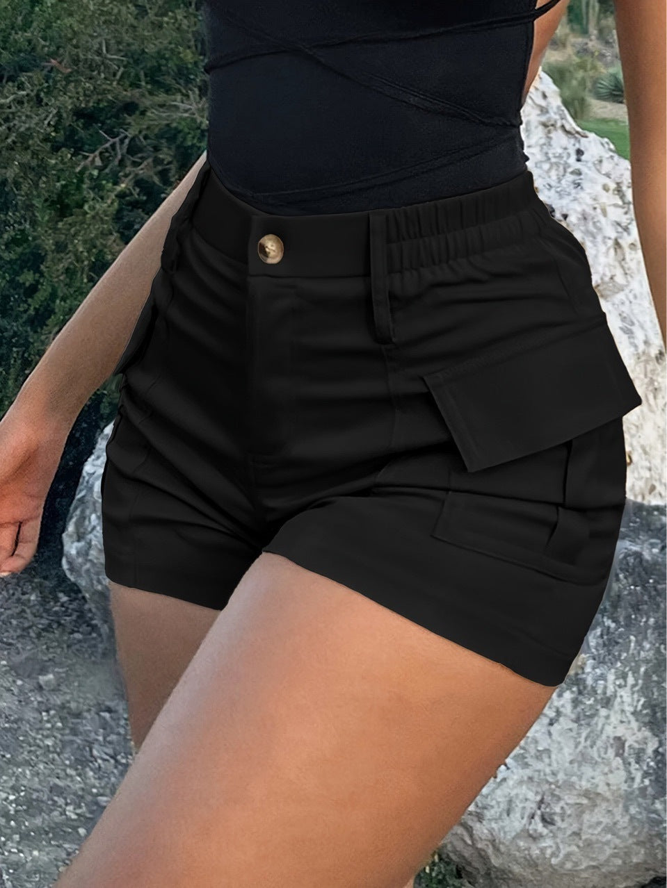 Shorts Cortos Casual Americanos de Verano en Color Sólido