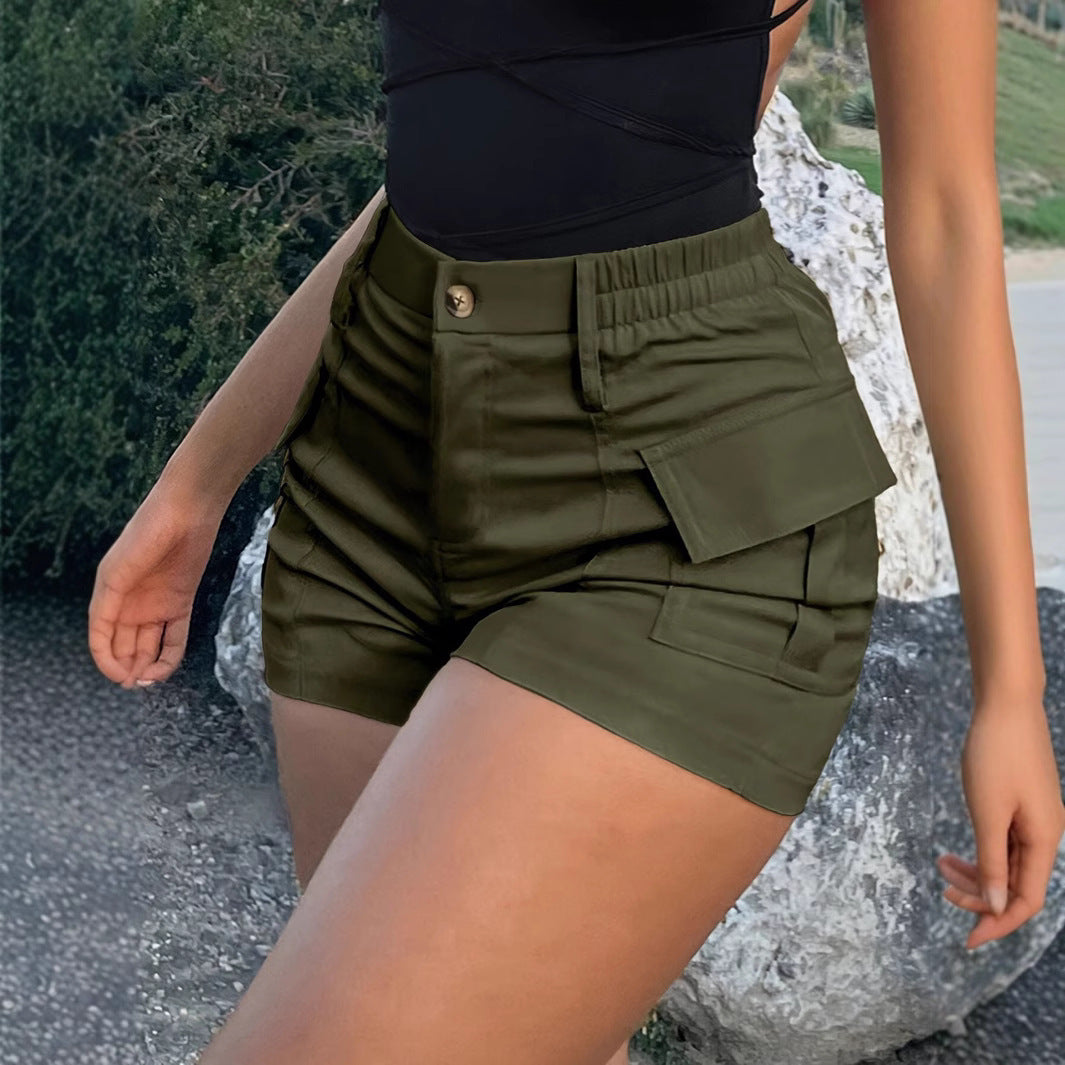 Shorts Cortos Casual Americanos de Verano en Color Sólido