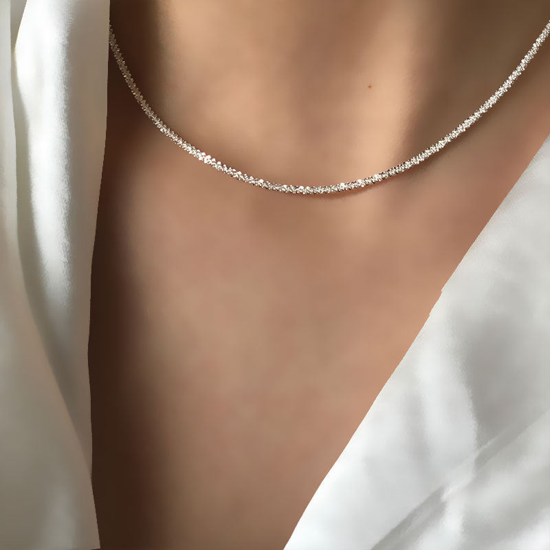 Collar Luna Cielo Estrellado con Incrustaciones de Diamantes para Mujer