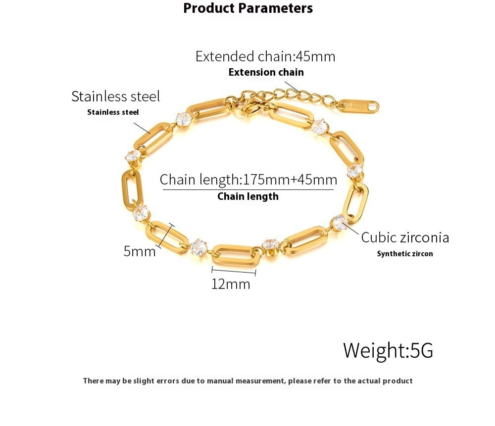 Pulsera Minimalista de Acero Inoxidable – Estilo Europeo INS