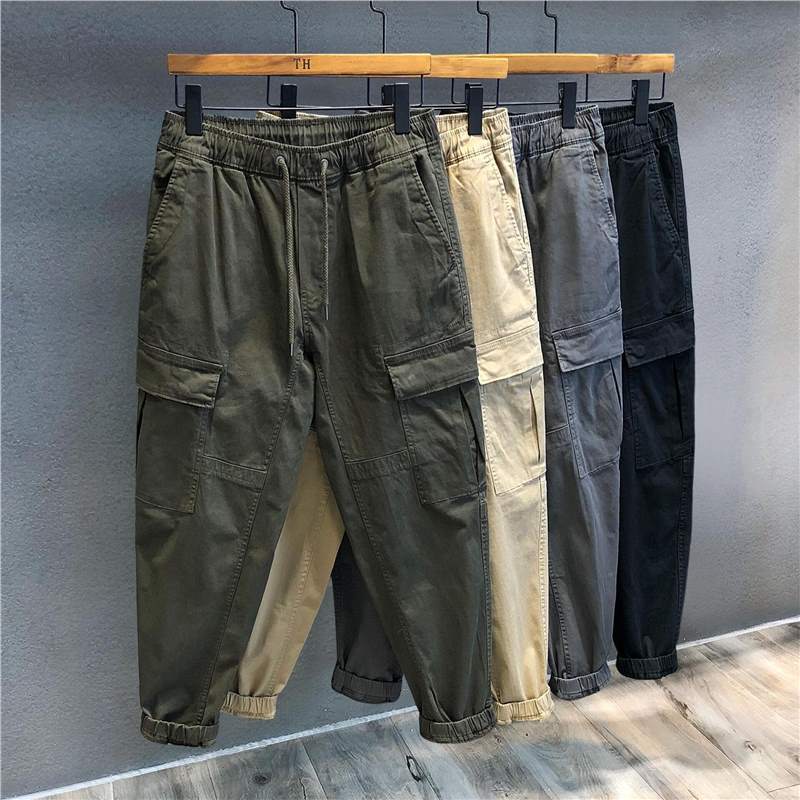 Pantalones de trabajo holgados para hombre, estilo casual, ideales para otoño.
