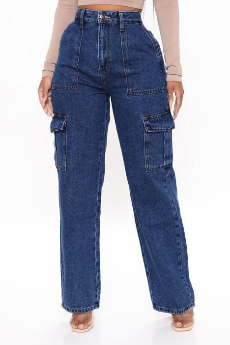 Pantalones holgados de pierna ancha y cintura alta para mujer, estilo ropa de trabajo.