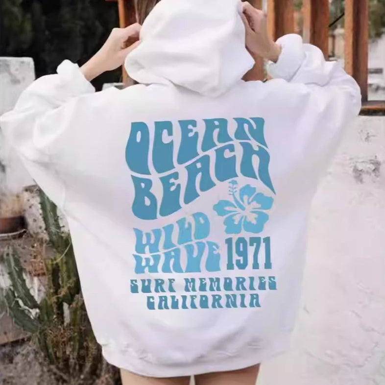 Sudadera con Capucha para Mujer con Bordado y Estampado en Hilo