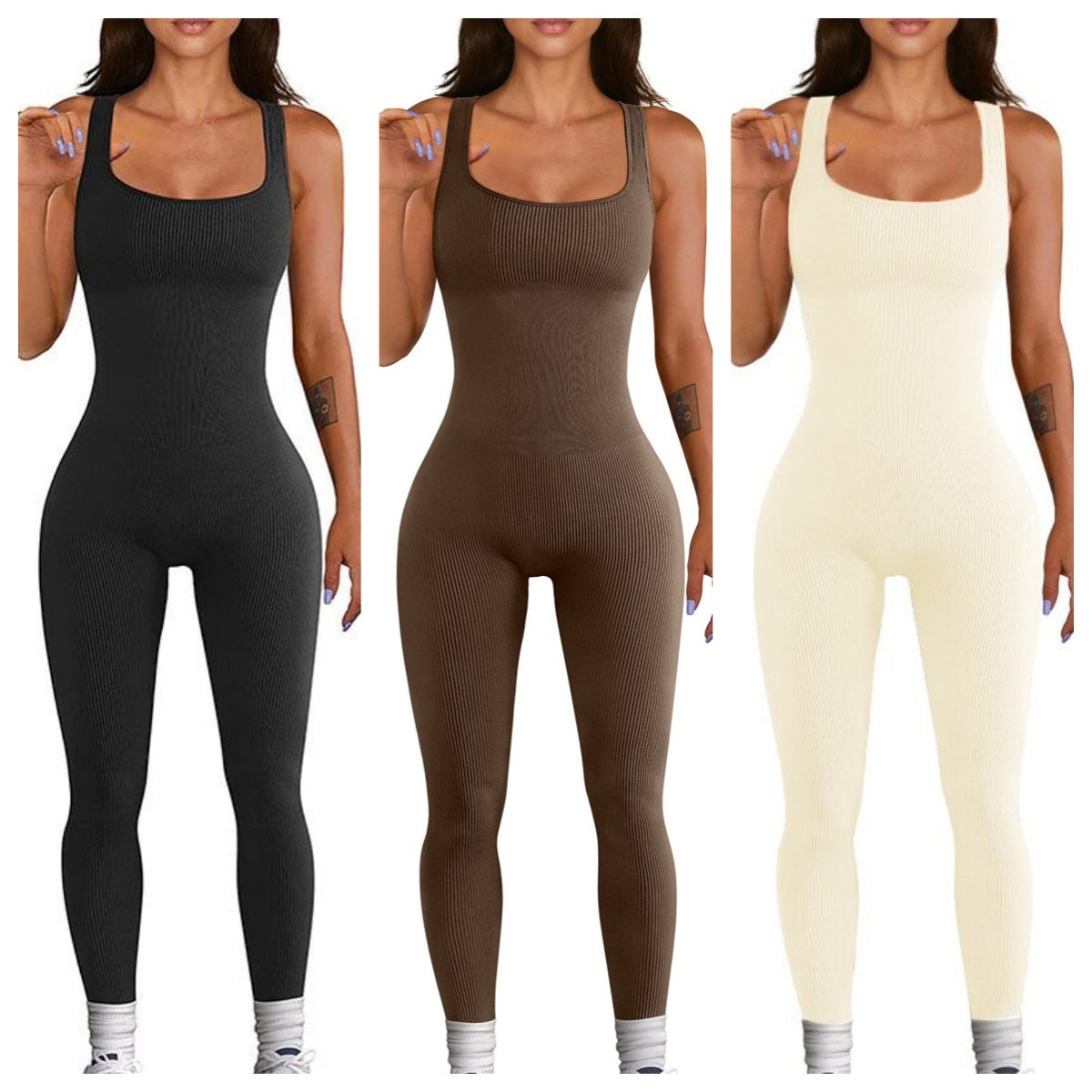 Conjunto para Mujer: Top de Tirantes y Mallas Ajustada