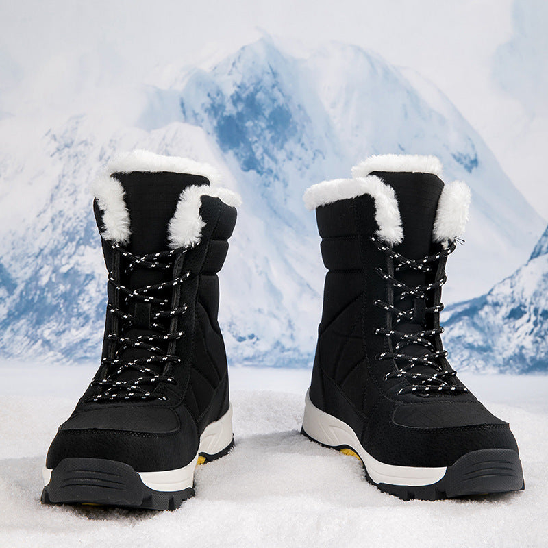 Botas de Nieve Impermeables y Antideslizantes con Acolchado de Algodón – Media Pantorrilla para Exterior