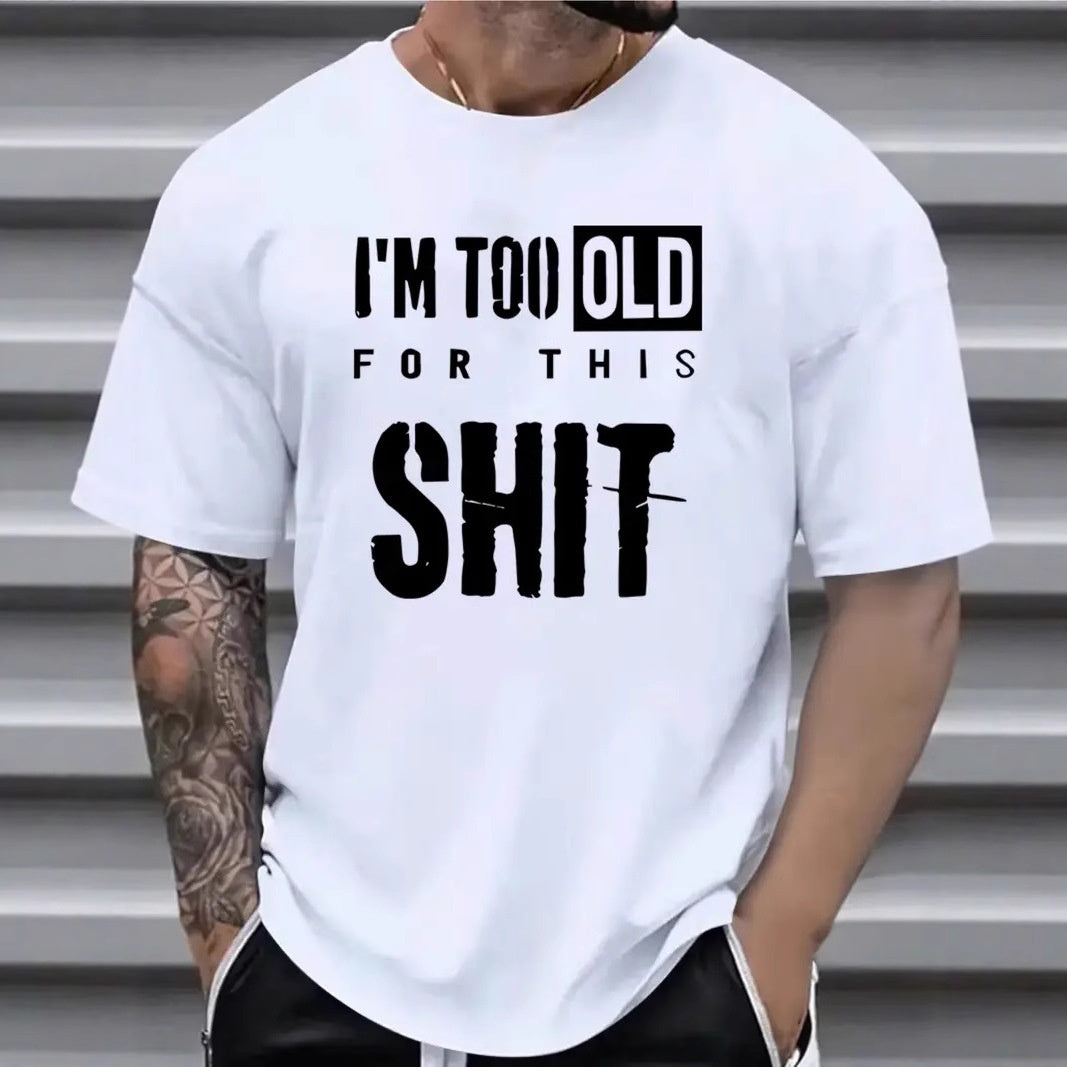 Camiseta corta para hombre con diseño de letras