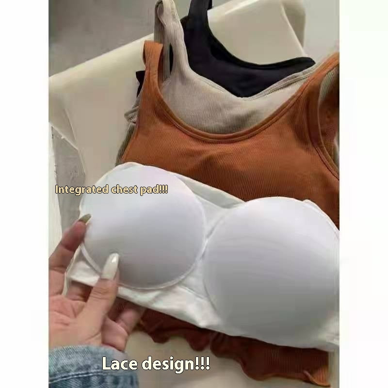 Chaleco deportivo interior con tirantes tipo spaghetti y cuello en U