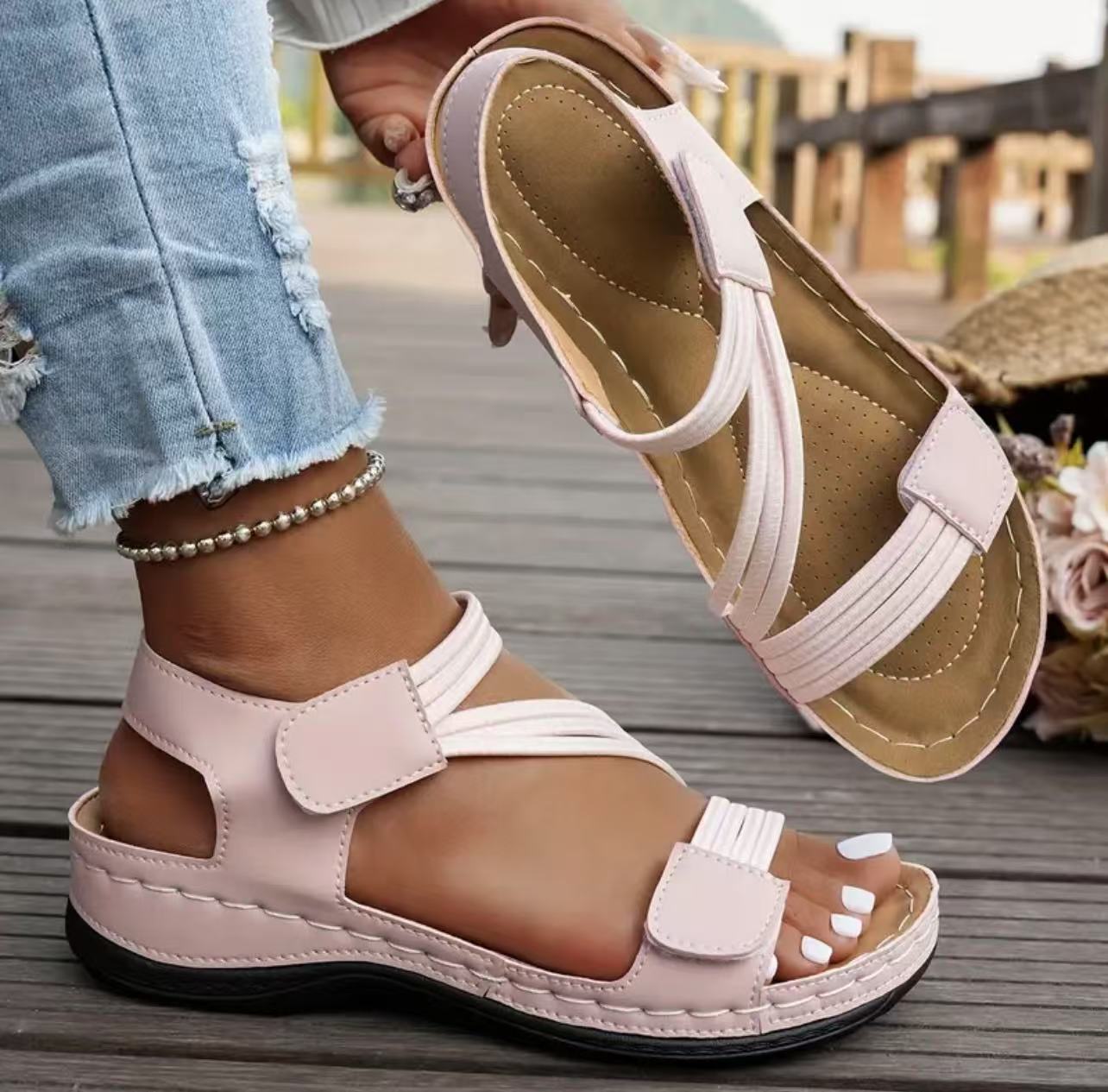Sandalias deportivas ligeras y cómodas para mujer, talla grande