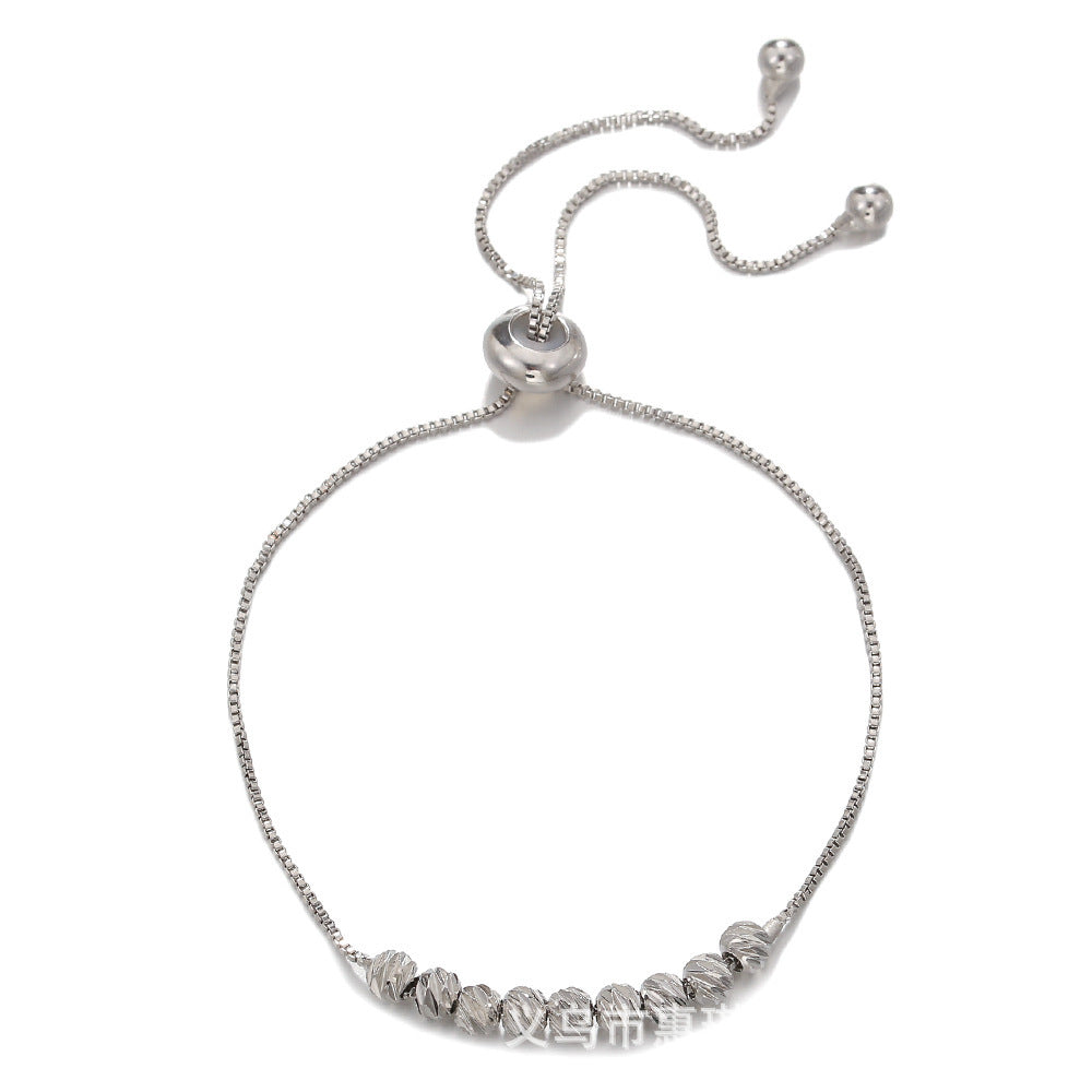 Pulsera Ajustable de Cuentas – 9 Perlas de la Suerte