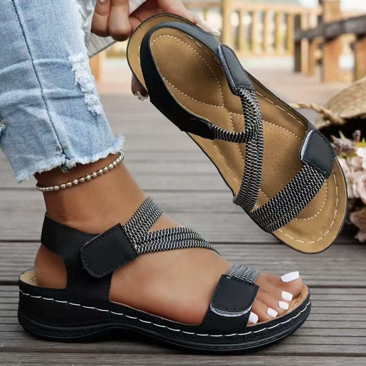Sandalias deportivas ligeras y cómodas para mujer, talla grande