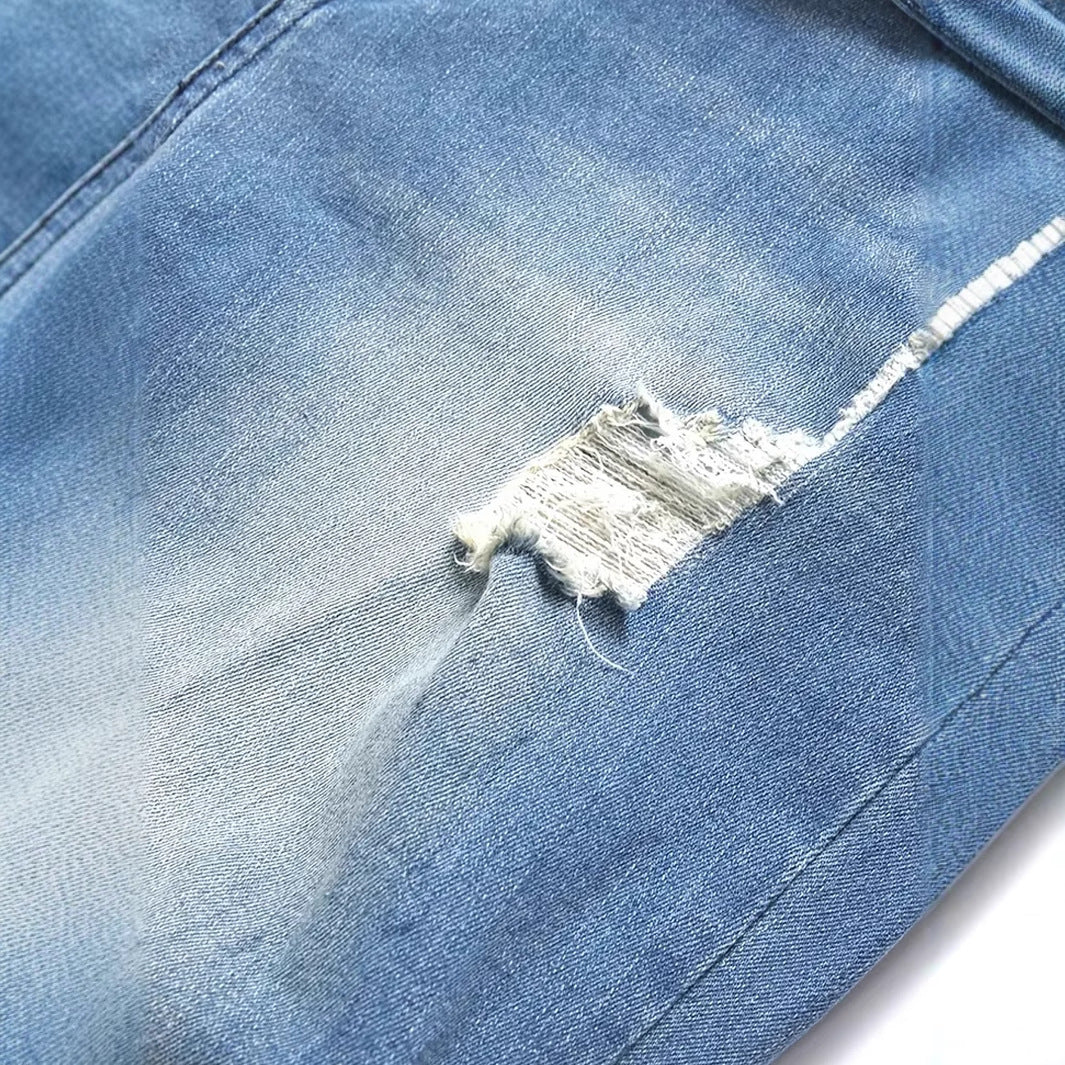 Jeans rasgados estilo urbano para hombre