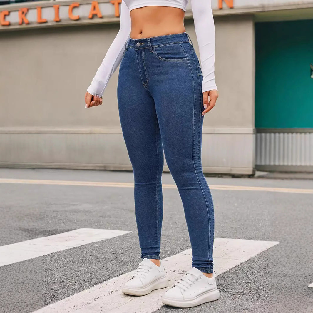 Jeans Ajustados de Mezclilla con Stretch