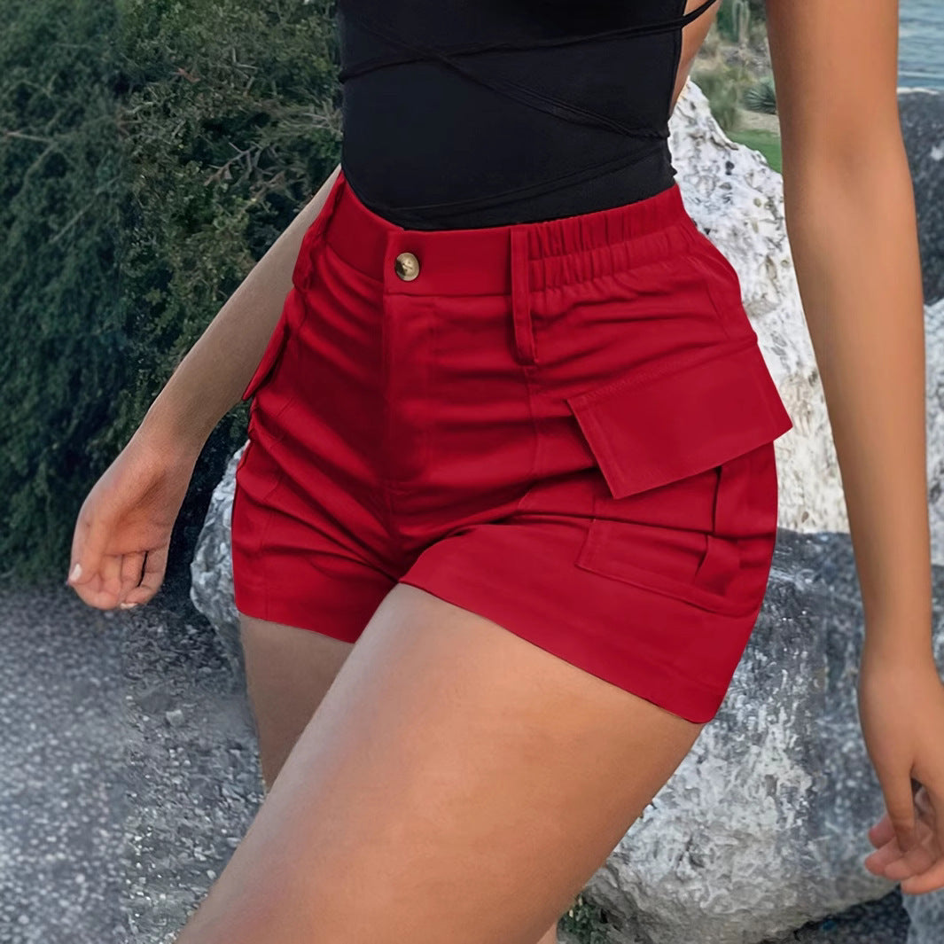 Shorts Cortos Casual Americanos de Verano en Color Sólido