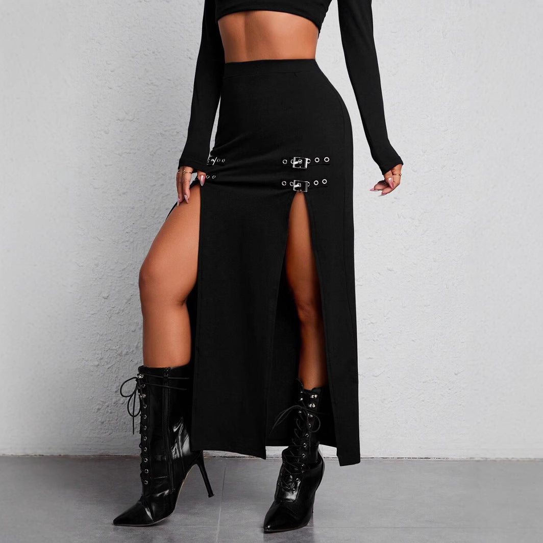 Falda Street Entallada con Abertura Alta – Estilo Sheath
