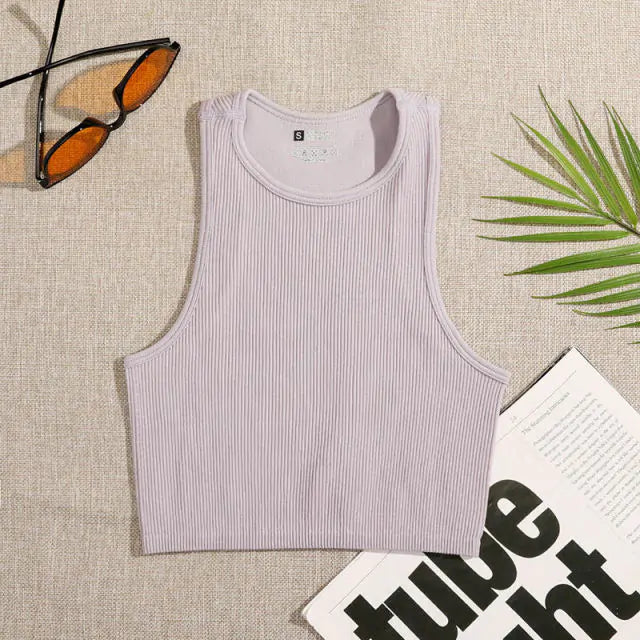 Ribbed Workout Tank Top