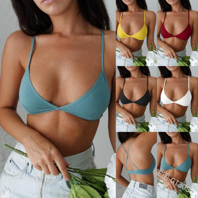 Bikini camisola sexy de color sólido