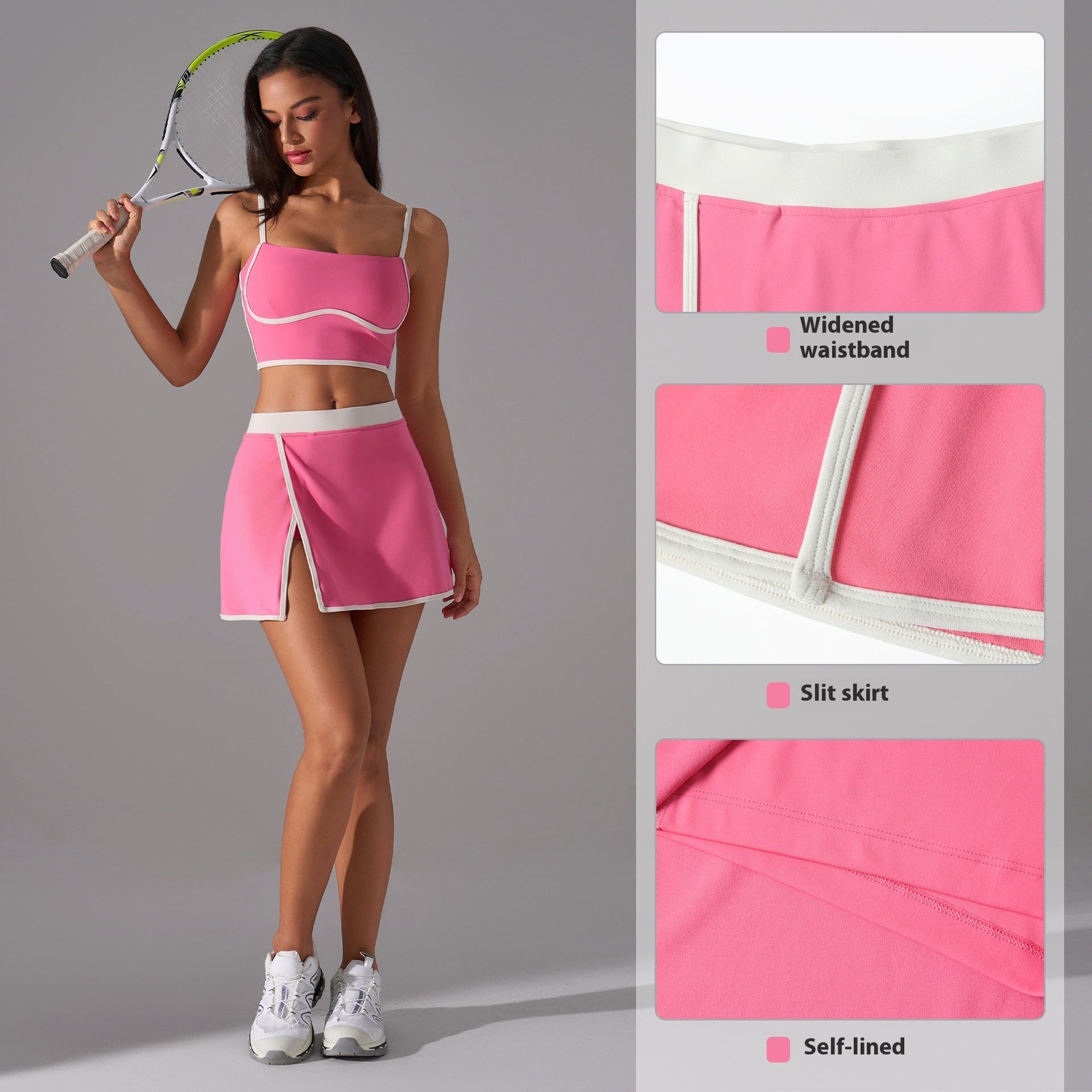 Falda Deportiva Outdoor con Corte A y Abertura