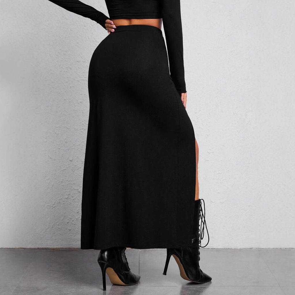 Falda Street Entallada con Abertura Alta – Estilo Sheath