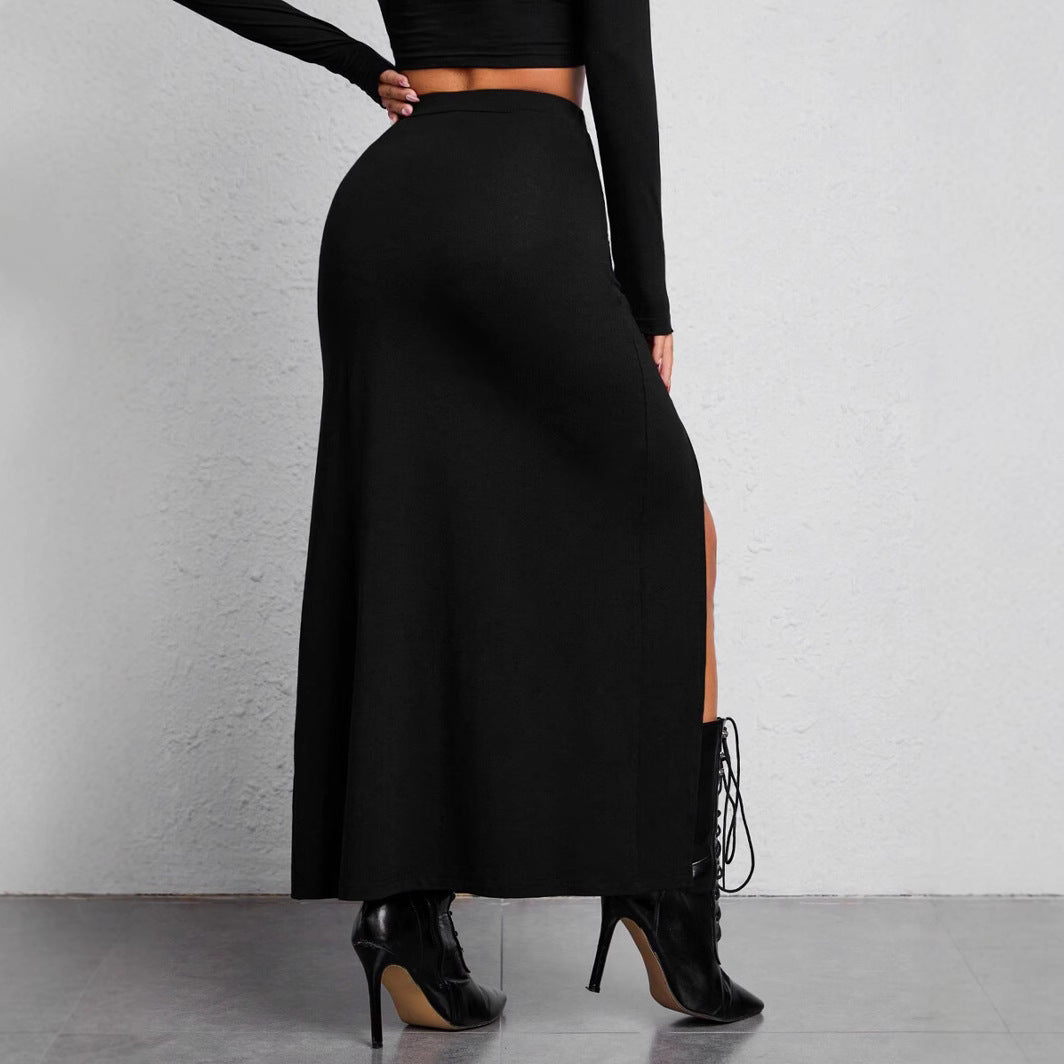 Falda Street Entallada con Abertura Alta – Estilo Sheath