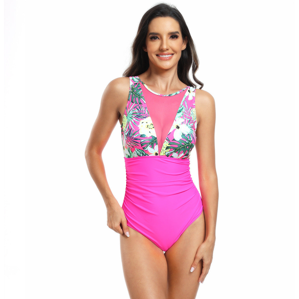 Traje de baño de una pieza con encaje