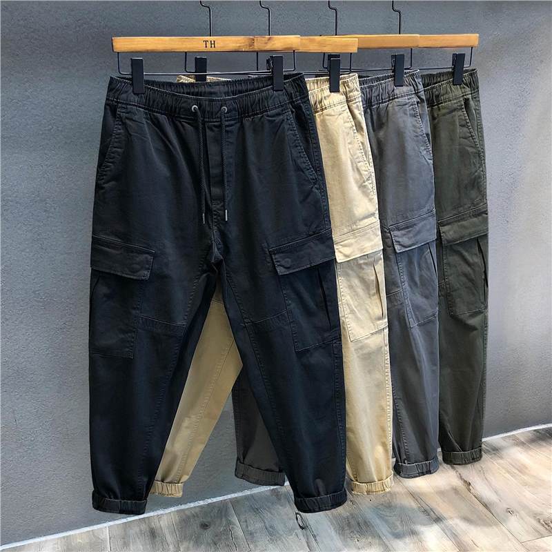 Pantalones de trabajo holgados para hombre, estilo casual, ideales para otoño.