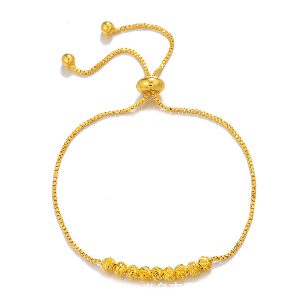 Pulsera Ajustable de Cuentas – 9 Perlas de la Suerte