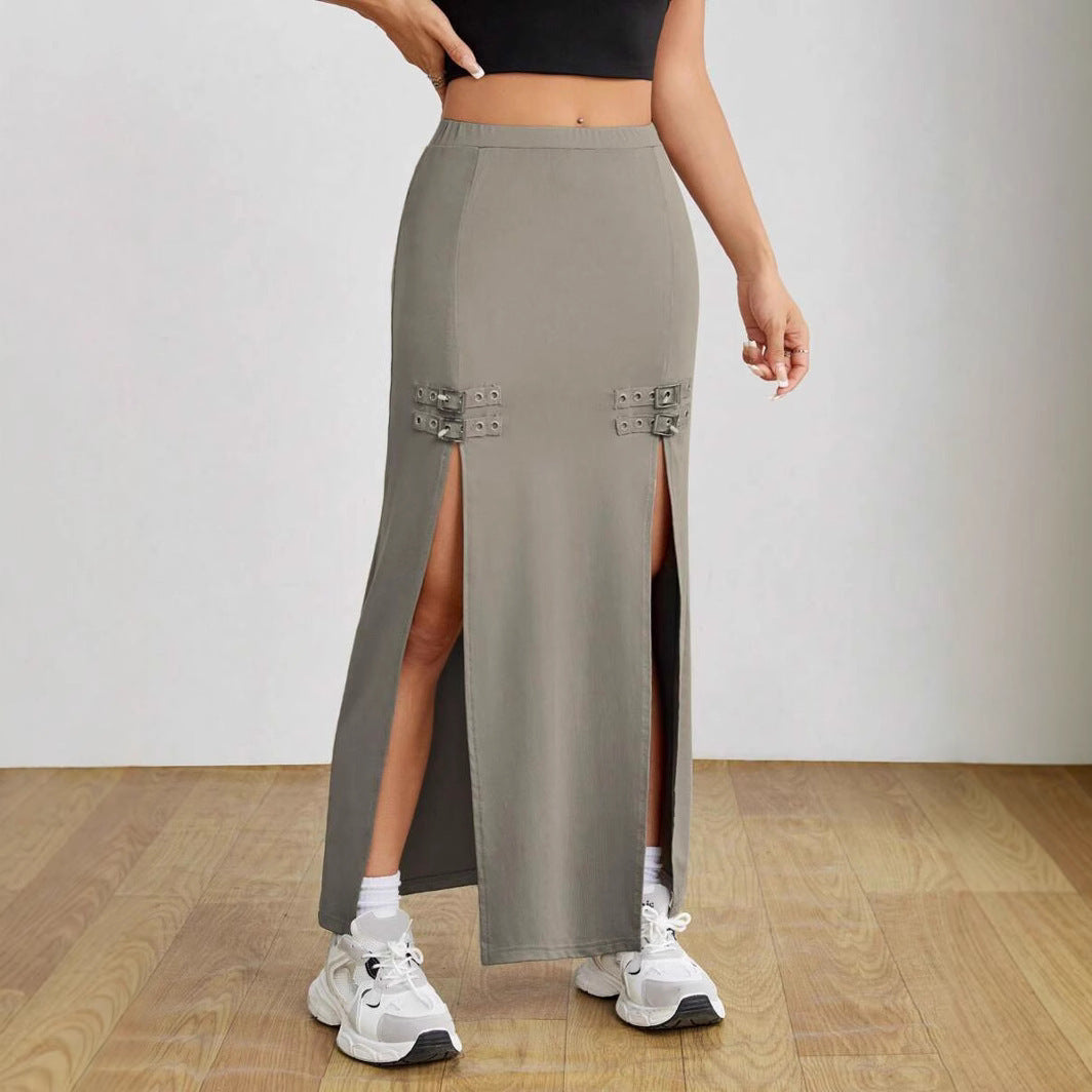 Falda Street Entallada con Abertura Alta – Estilo Sheath