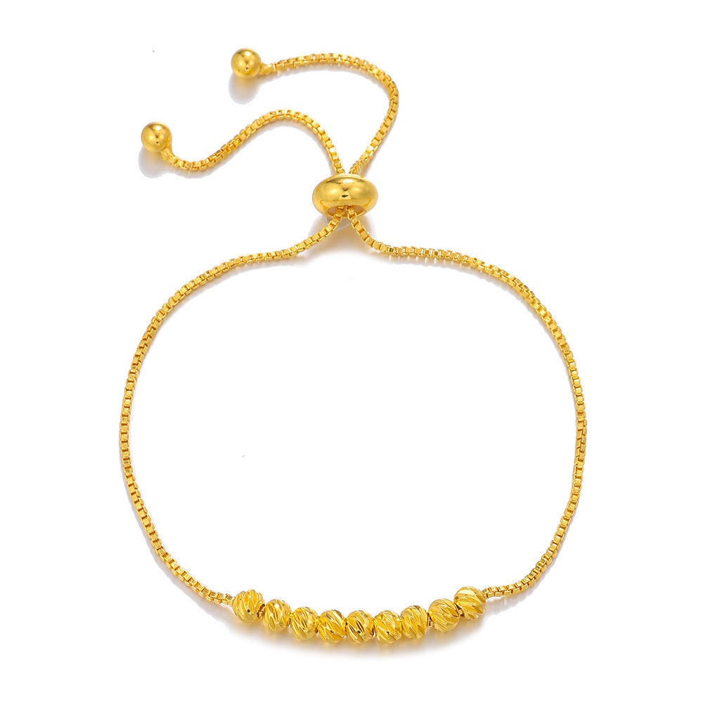 Pulsera Ajustable de Cuentas – 9 Perlas de la Suerte