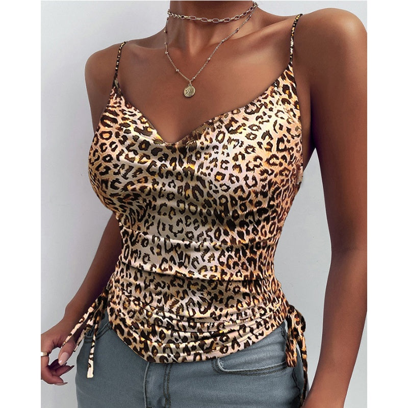 Tops tipo camisola para mujer con tirantes finos y escote en V