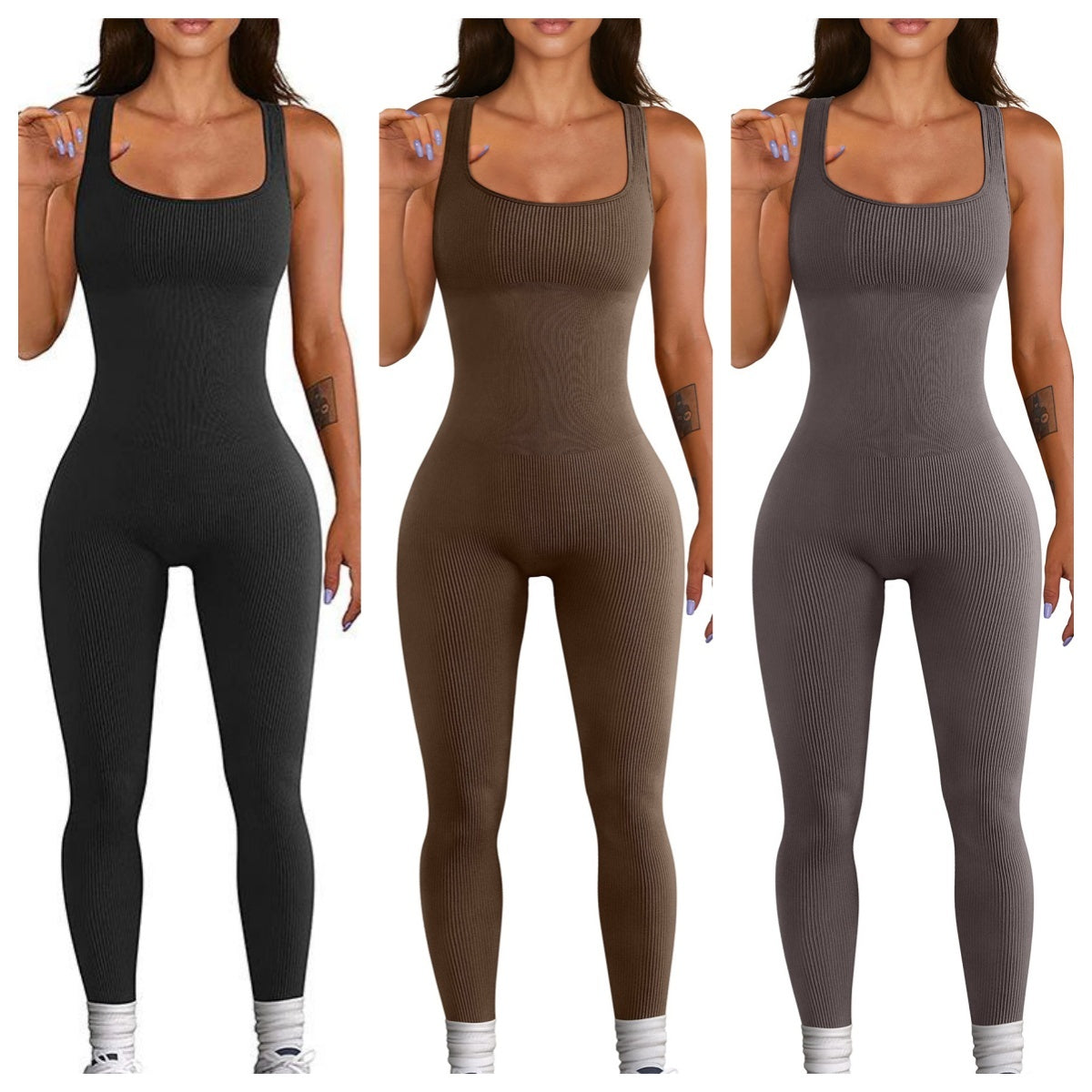 Conjunto para Mujer: Top de Tirantes y Mallas Ajustada