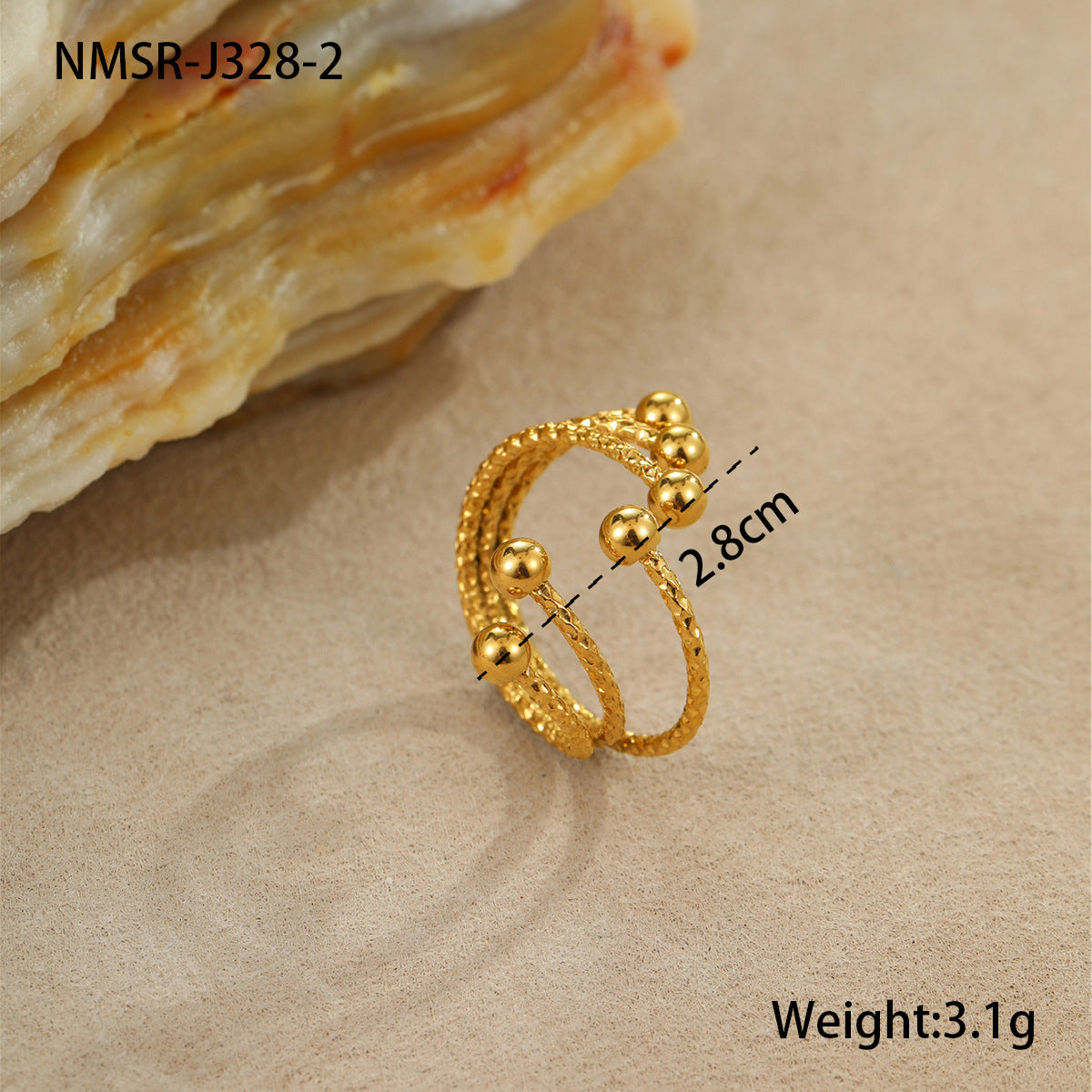 Pulsera Anillo Bañada en Oro 18k