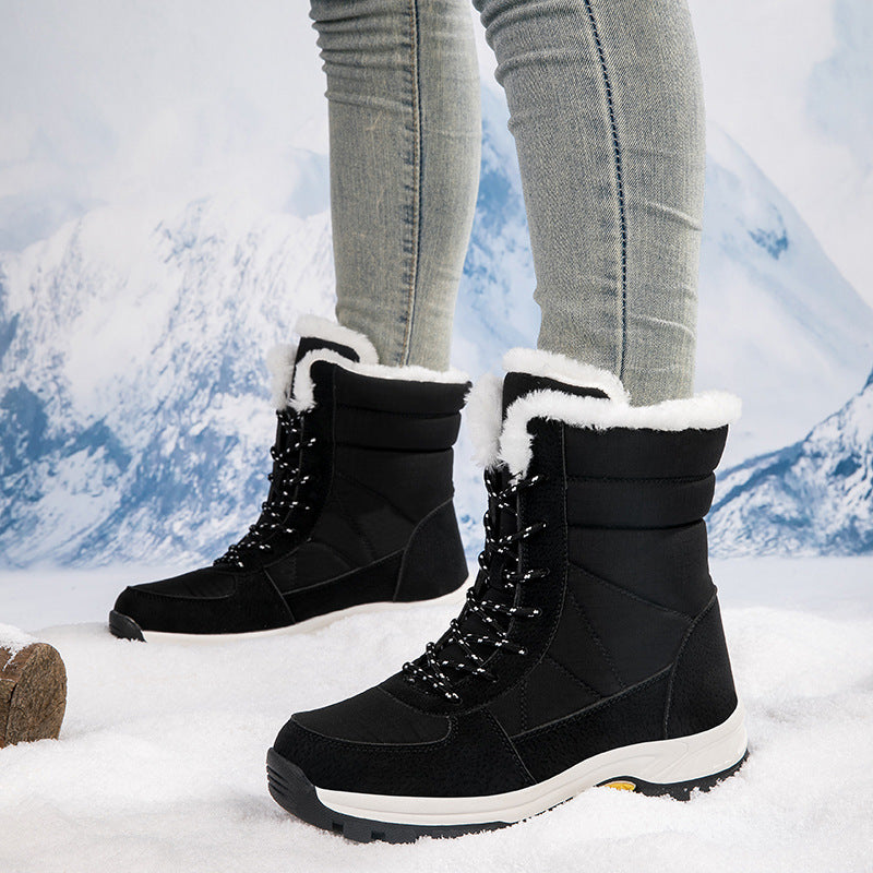 Botas de Nieve Impermeables y Antideslizantes con Acolchado de Algodón – Media Pantorrilla para Exterior