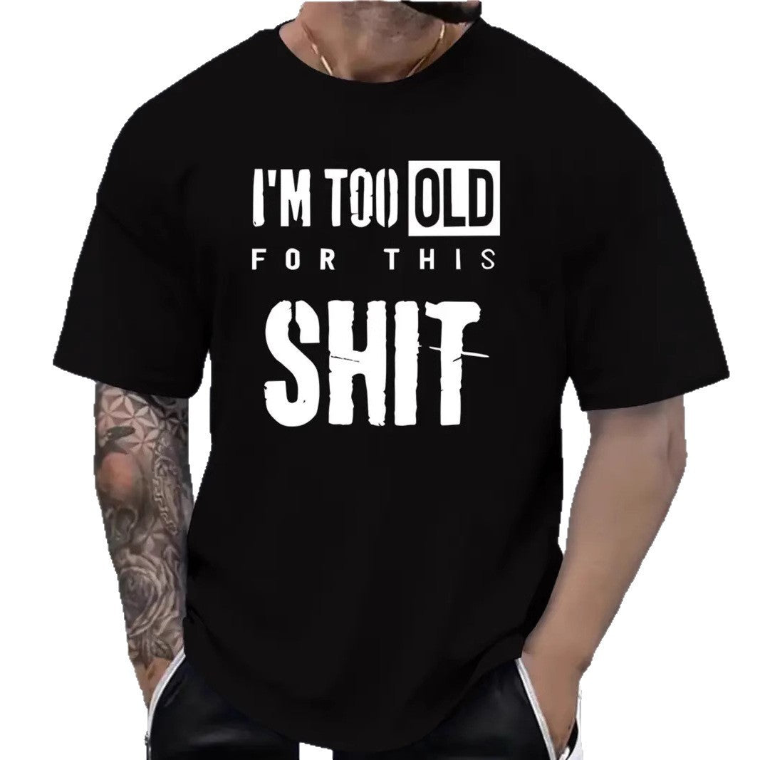 Camiseta corta para hombre con diseño de letras