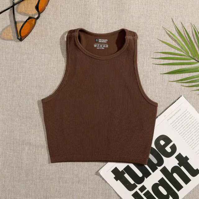 Ribbed Workout Tank Top