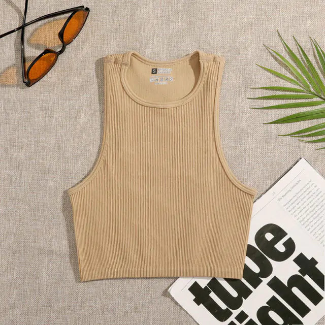 Ribbed Workout Tank Top