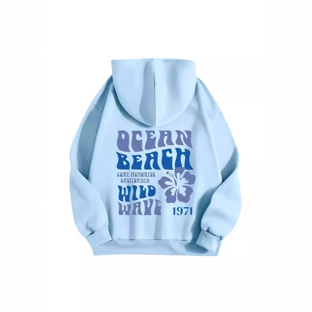Sudadera con Capucha para Mujer con Bordado y Estampado en Hilo
