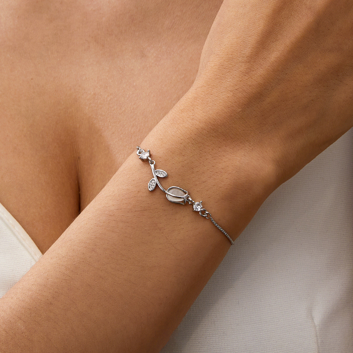 Pulsera Ajustable Tulipán para Mujer