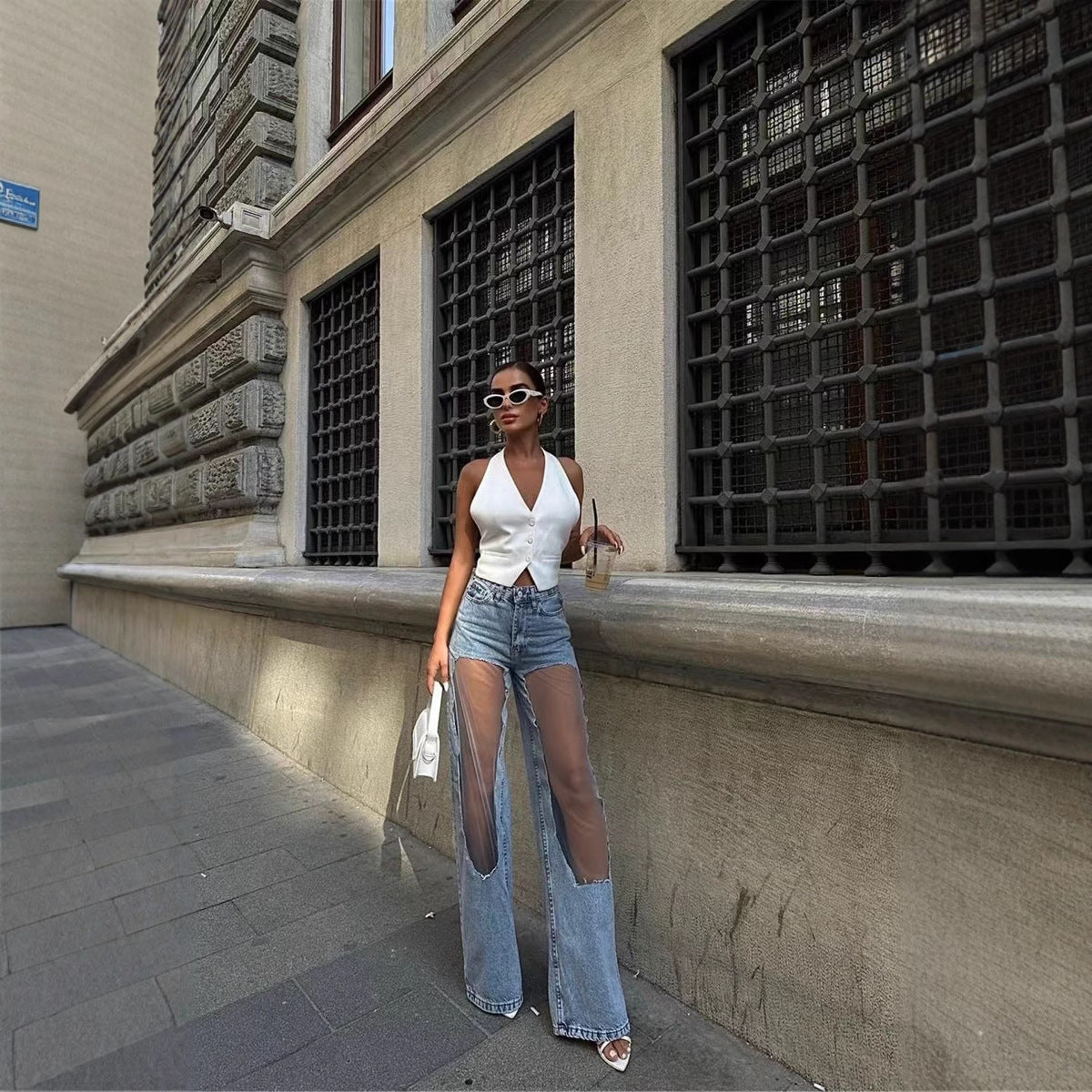 Jeans Estilo Europeo y Americano, Pantalones American High Street