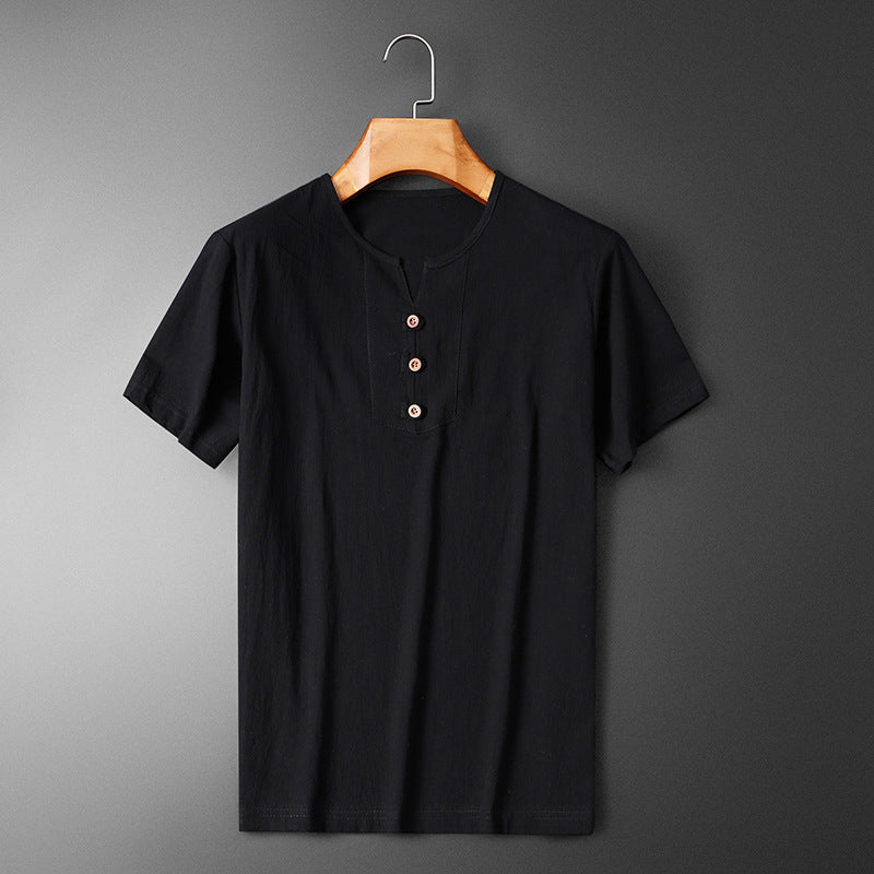 Camiseta casual de manga corta para hombre talla grande